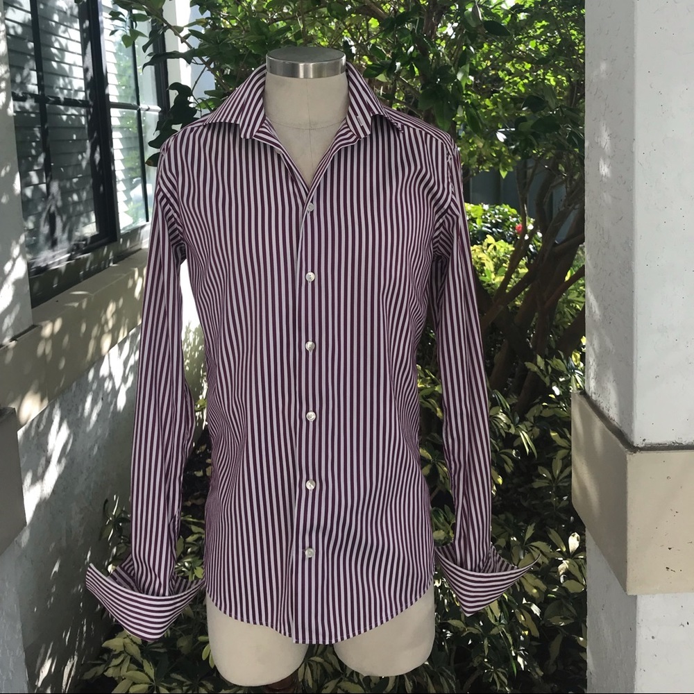 Eton Slim Fit Striped Shirt With French Cuff